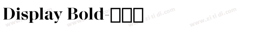 Display Bold字体转换 Display Bold字体转换
